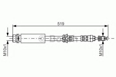 Conducta / cablu frana MAZDA 2 (DY) (2003 - 2016) BOSCH 1 987 476 993 foto