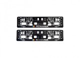 Suport Număr &Icirc;nmatriculare 3D Cromat Rom&acirc;nia, Set 2 Bucăți - Accesorii Auto