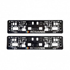 Suporti numar inmatriculare 3D "ROMANIA" 2bucati