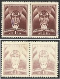 EROARE PERECHE ABKLATSCH --PERECHE RECTO / VERSO 1932 MNH + VARIETATI, Nestampilat