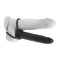 Dildo Strap-On Double Trouble, Negru, 15 cm