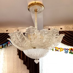 Candelabru, lustra, Art Deco, Barovier &amp; Toso Murano, vintage