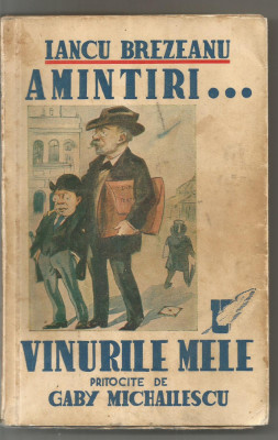 (6A) IANCU BREZEANU-Amintiri...vinurile mele pitrocite de GABY MICHAILESCU -1939 foto