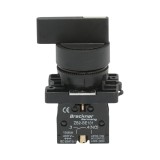 Selector 3 pozitii negru cu retinere 2NO, 400V/10A, LAY5-EJ33 Breckner Germany