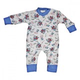 Salopeta Tip Pijama cu Masinute pentru bebelusi, 0-3 luni Albastru, 62, Albastru, 0-3 luni, Baieți