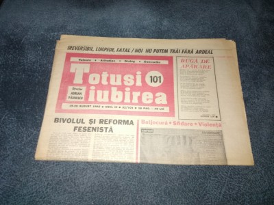REVISTA TOTUSI IUBIREA 19 26 AUGUST 1992 foto