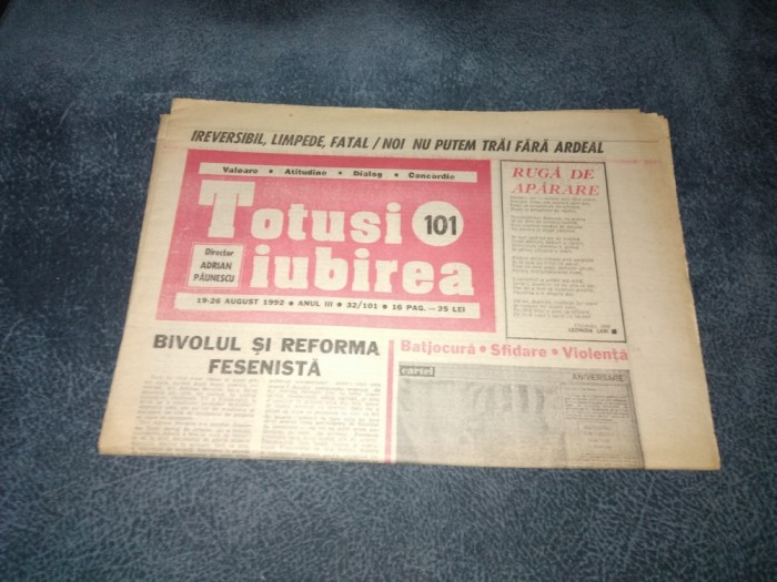 REVISTA TOTUSI IUBIREA 19 26 AUGUST 1992