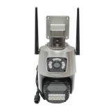 Camera de supraveghere duala 6MP PTZ WiFi 2.4G cu detectie umana si sirena