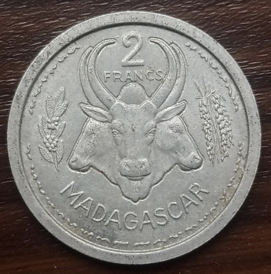 Moneda Madagascar - 2 Francs 1948 foto
