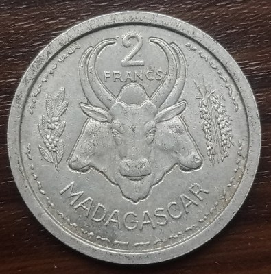 Moneda Madagascar - 2 Francs 1948 foto