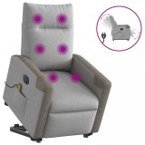 VidaXL Scaun electric pentru masaj picioare &icirc;n picioare stofa gri nor