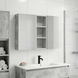 vidaXL Set dulap baie cu raft 3 pcs 80 x 10,5 x 50 cm Lemn compozit 3403651