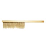 Perie apicola cu rand dublu din par natural si maner din lemn 410x80 mm