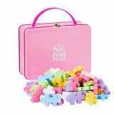 Cumpara ieftin Set constructie Plus-Plus, 70 piese mari, portabil, in cutie metalica, culori pastelate
