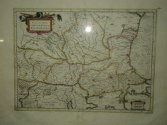Valahia, Serbia, Bulgaria, Romania, Willem Janszoon Blaeu, dupa Mercator 1640 foto