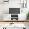 Gossi comoda tv, alb, 150x30x50 cm, lemn compozit