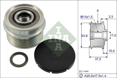 INA 535 0223 10 Sistem roata libera, generator foto