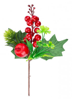 MagicHome Creangă de Crăciun, cu fructe de pădure și măr, 21 cm foto