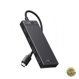 Hub USB-C UGREEN CM416 2 x USB-A 3.1 - 2 x USB-C 0.25m Negru