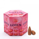 Cumpara ieftin Conuri parfumate HEM Lotus, backflow , fum greu