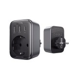 Adaptor UGREEN 30W Outlet Extender EU (2A1C) CD314, 2 x USB-A, 1 x USB-C, Negru