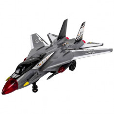 Avion interactiv de jucarie, model F14 de lupta, gri, 38x30x5 cm foto