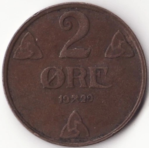 Moneda Norvegia - 2 Ore 1929 - An rar