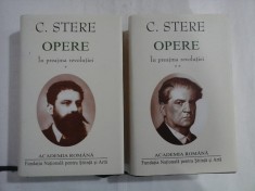C.STERE - OPERE - IN PREAJMA REVOLUTIEI - 2 volume (editia Academia Romana)