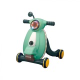 Antemergator pentru copii, multifunctional, 2 in 1, cu lumini, bile si muzica, culoare verde, far multicolor, varsta 12+ luni, centru de activitati in, Oem