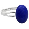 Inel Lapis Lazuli, piatră ovală tip Bohemia, reglabil