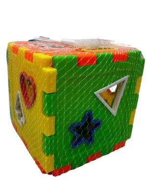 Cub educativ Play &amp;amp; Learn din plastic cu forme geometrice colorate foto