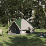 VidaXL Cort Teepee cu acoperiș Verde și alb 490 x 410 x 210 cm 42004071