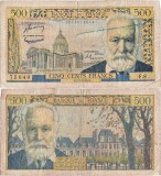 1954 (7 I), 500 francs (P-133a.1) - Franța!