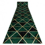 Exclusiv EMERALD traversa 1020 glamour, stilat, marmură, triunghiurile sticla verde / aur, 70 cm