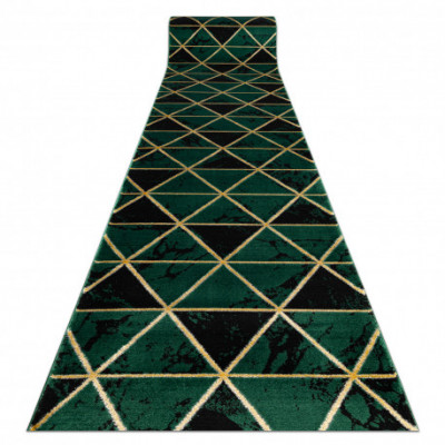 Exclusiv EMERALD traversa 1020 glamour, stilat, marmură, triunghiurile sticla verde / aur, 100 cm foto