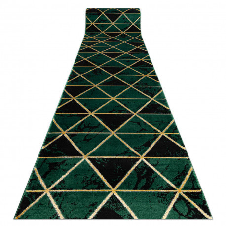 Exclusiv EMERALD traversa 1020 glamour, stilat, marmură, triunghiurile sticla verde / aur, 100 cm