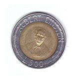 Moneda San Marino 500 lire 1984 Albert Einstein, stare buna, curata