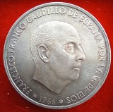 (A33) MONEDA DIN ARGINT SPANIA - 100 PESETAS 1966 (66), FRANCISCO FRANCO, STARE BUNA