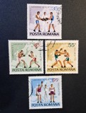 Rom&acirc;nia R.S.R. - Emisiunea Tematică "Campionatele Europene de Box - București 1969" -(Ștampilate, Grafică Sportivă de Aurel Popescu) RO1