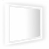 Oglindă de baie cu LED, alb, 60x8,5x37 cm, acril, vidaXL