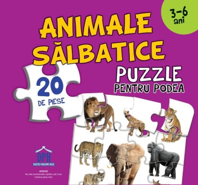 Animale Salbatice - Puzzle De Podea 50X70 + Afis 50X70, - Editura DPH foto