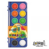 Cumpara ieftin Acuarele S-cool 12 culori, 28 mm + pensula, carcasa plastic