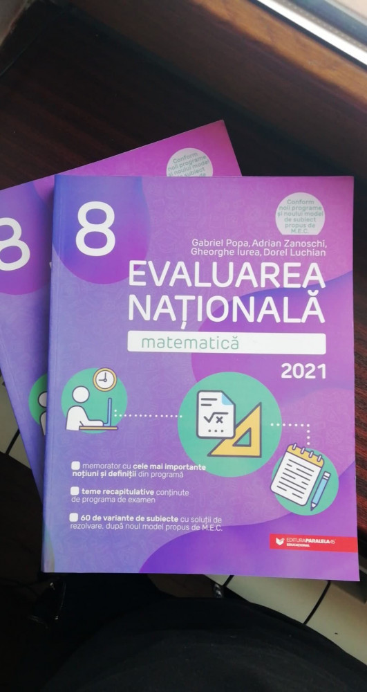 Culegere evaluare nationala 2021 matematica , paralela 45 | arhiva Okazii.ro