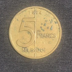 Moneda 5 franci 1994 Belgia