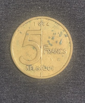 Moneda 5 franci 1994 Belgia foto