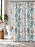Perdea Dus Marime 180 x 180 cm, Turcoaz, Antialergica, Polipropilena 50%, Poliester 50%