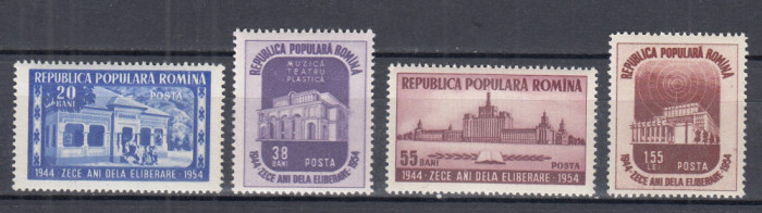 ROMANIA 1954 LP 371 DECADA CULTURII SERIE MNH