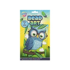 Set creativ, Mozaic cu margele Dezlipeste si lipeste, Bead Art, bufnita, A5