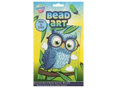 Set creativ, Mozaic cu margele Dezlipeste si lipeste, Bead Art, bufnita, A5 foto