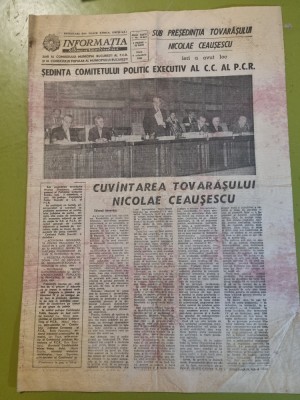 informatia bucurestiului 4 octombrie 1988- tito in romania,i. patzaichin foto